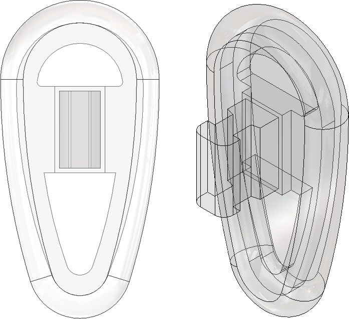 Push on Silicone Clear Nose Pads
